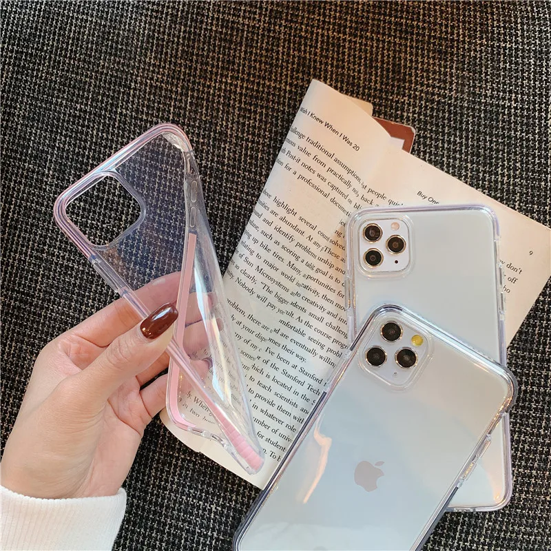 Простой защитный чехол для iphone 11 11Pro Max XR XS прозрачный мягкий силиконовый из ТПУ 6 6s