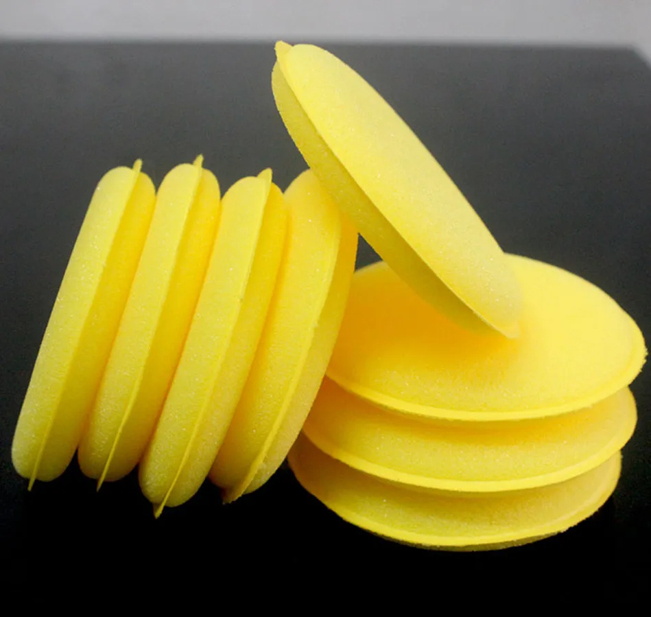 Губка для мытья автомобиля 6 шт./лот желтая Подушка буфер мягкая восковая