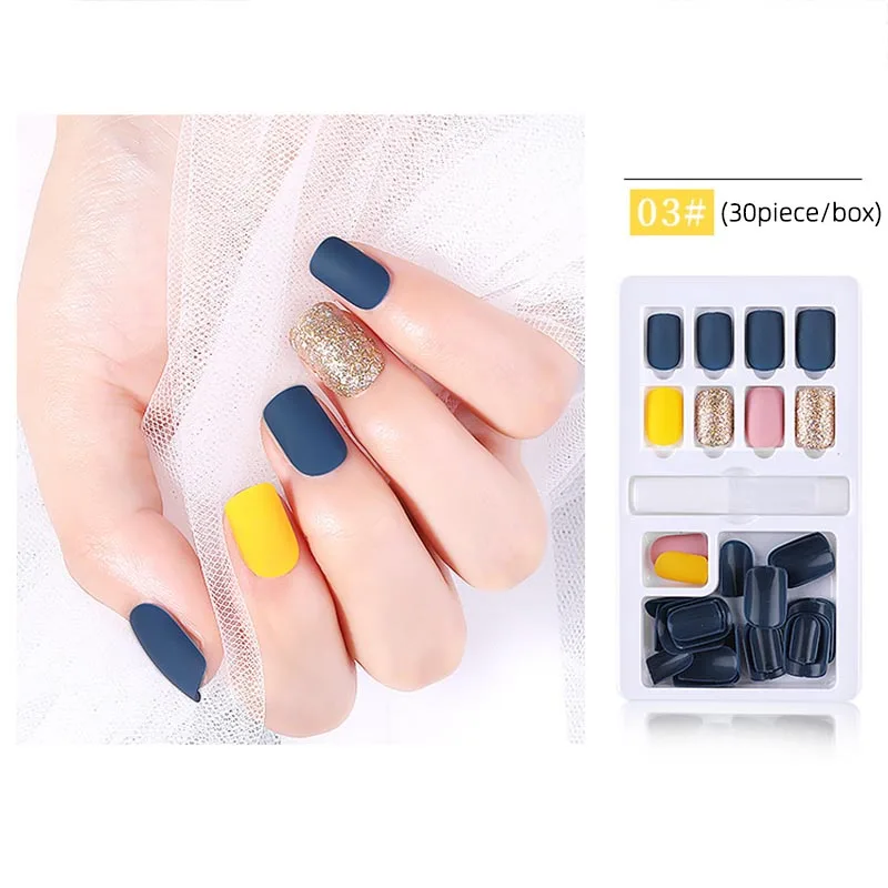 24 шт. отсоединяемые накладные ногти для дизайна ногтей красные клей фруктовый