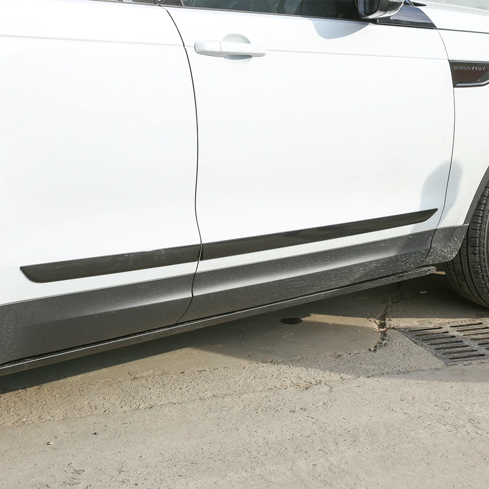 Car Accessories Exteror Door Decoration Protection Strips Trims For Land Rover Discovery 5 LR5 L462 2017-2018 Piano Black 4 Pcs |