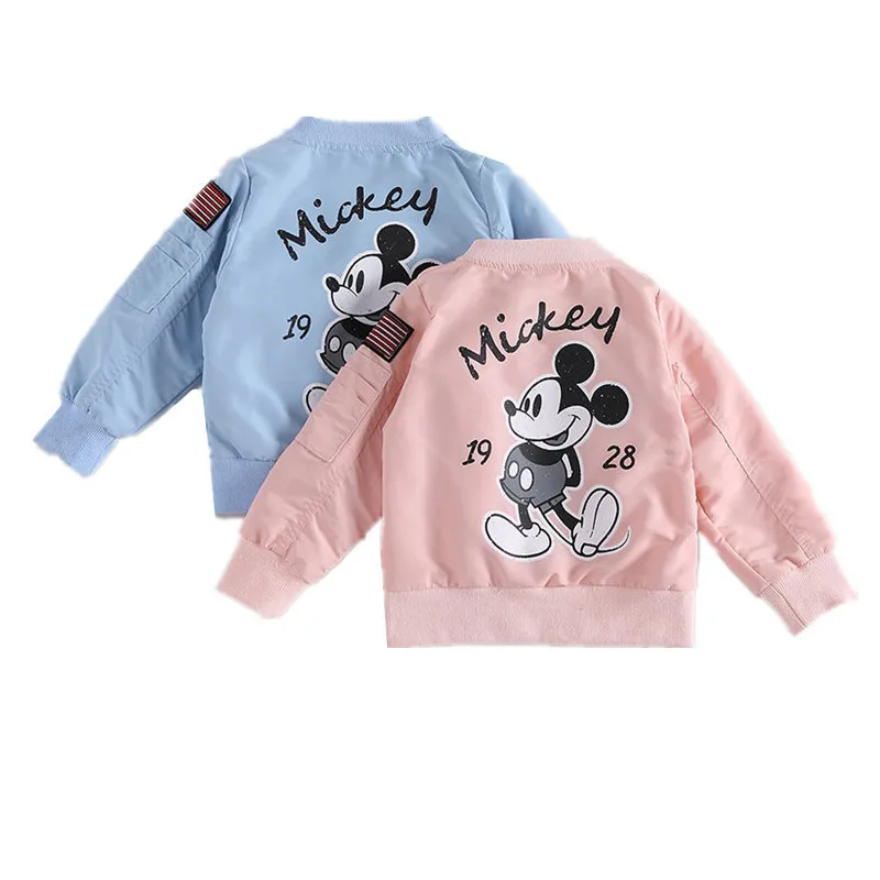 Куртка Микки для маленьких мальчиков одежда малышей пальто и девочек ветровка с