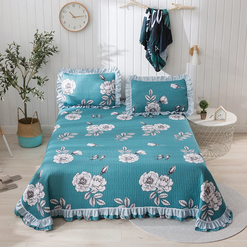 

Modern Simple Style Bedding Quilted Bedspread Pillow Case Three Piece Twin Size King Sets Winter Bed Covers