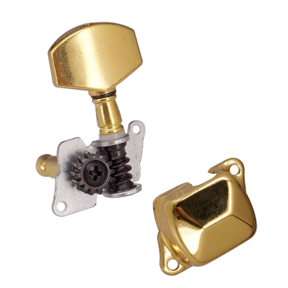 

6pcs Gear Ratio 1:15 Semi-Closed Acoustic Guitar Tuning Pegs Tuner Machine Heads Tuning Keys 3L3R Guitar Replacement Parts
