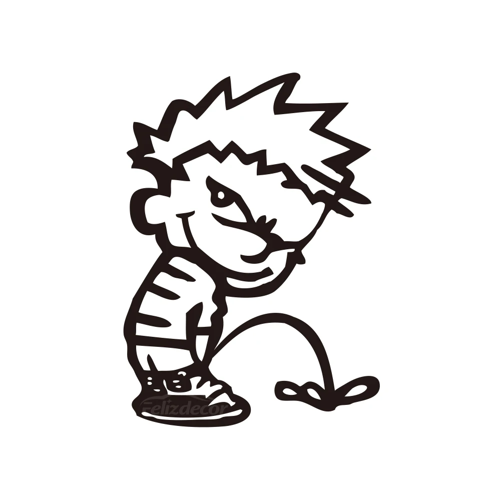 Озорной Маленький мальчик стоял девушки виниловые наклейки на автомобиль для