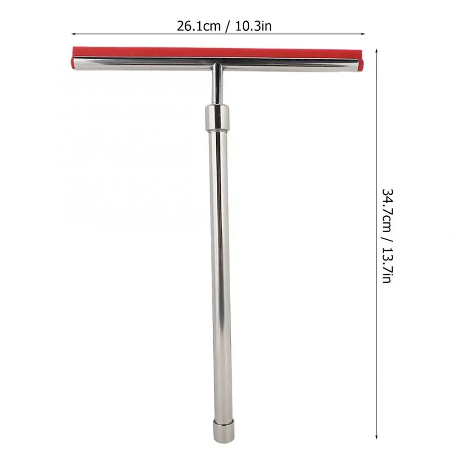 Раздвижная ручка из нержавеющей стали стеклоочиститель щетка для ванной зеркало