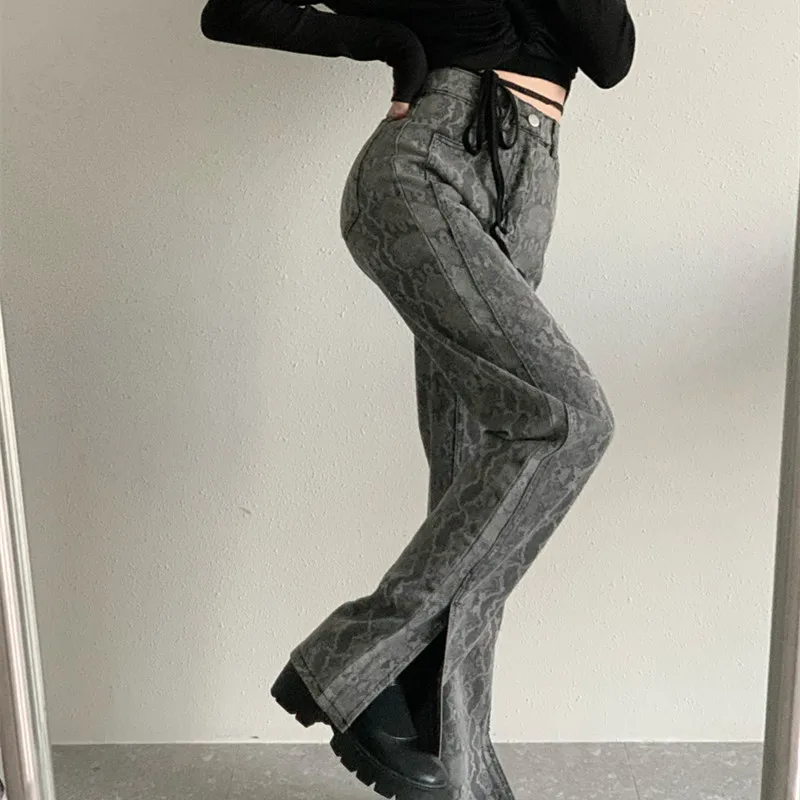 

Woman Jeans High Waist Clothes Wide Leg Denim Clothing Blue Streetwear Vintage Quality Nice Vogue Harajuku Straight Pants
