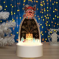 5d diy special shaped diamond painting acrylic led light pad snowman diamond embroidery home decor christmas night light lamp