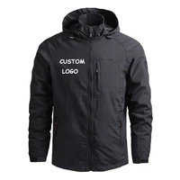 2021 autumn new men waterproof hooded custom your logo windbreaker jacket coat men casual outdoor hiking jacket tactics military