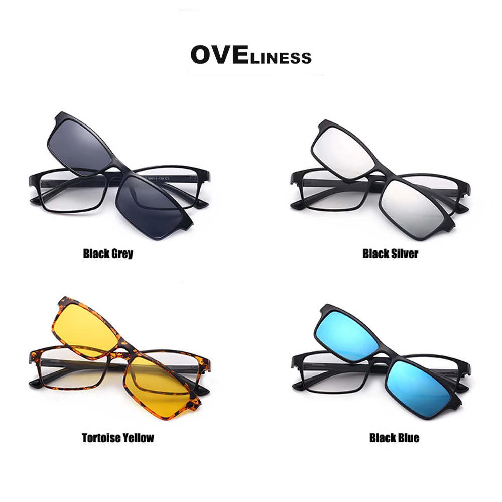 Магнитные солнцезащитные очки мужские оптические клип для очков оправа
