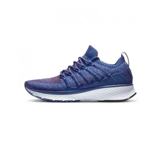 Blue Size45 Все размеры) Xiaomi Mijia Sneaker 2 Мужская беговая Обувь Uni-moulding амортизирующая система блокировки Fishbone эластичная трикотажная вамп - Цвет: Blue Size45