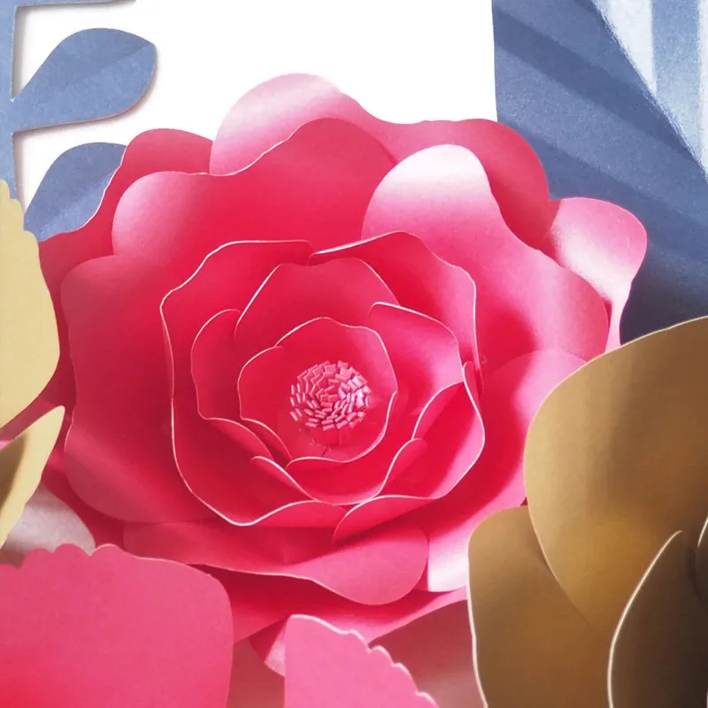 6 шт. + листья гигантские бумажные цветы