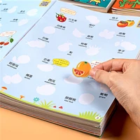 sticker bilingual cognition book childrens early education click to read book picture english original story book sticker book