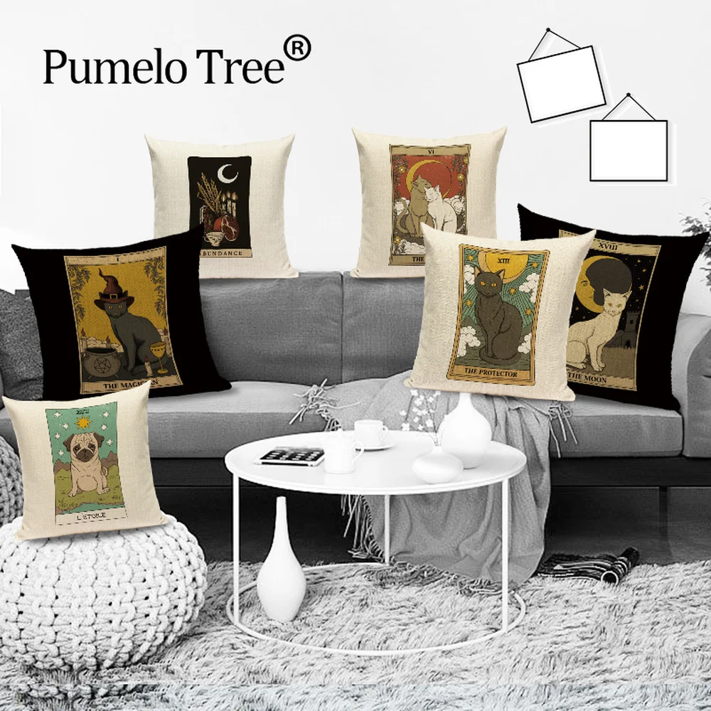 Абстрактный чехол для диванных подушек в стиле ретро|Наволочки| |