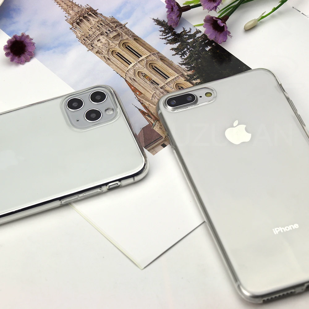 Прозрачный чехол для телефона iPhone 11 XR силиконовый прозрачный Футляр Pro X XS Max 8 7 6 6s