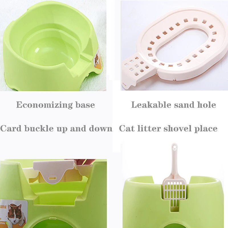 Полузакрытый Туалет Smartpet для кошек песочный бокс тренировок с лопаткой защита от