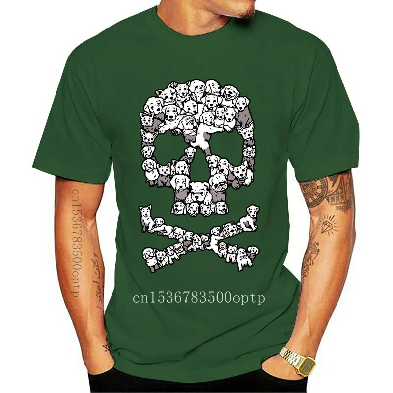 

New T Shirt Men Pawsitively Bitchin Dog Skull Humorous T-Shirts Adult O Neck Short Sleeve Great Man Tee Shirts 100% Cotton
