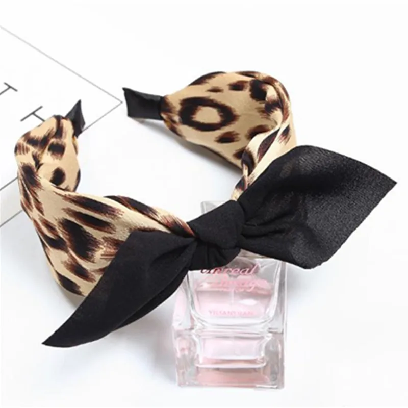 Ободок с леопардовым принтом Для женщин широкий животных повязка для головы