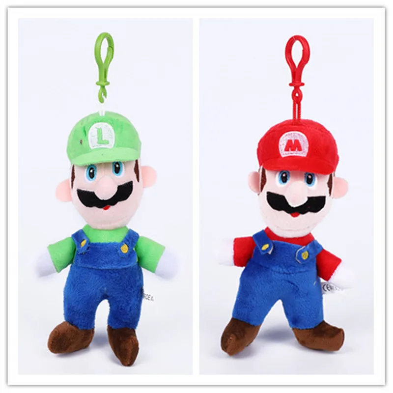 

Mario KeyChains Pendants Kawaii Plush Toys Schoolbag Backpack Cartoon Comic Anime Model Doll Stuffed Toy For Children