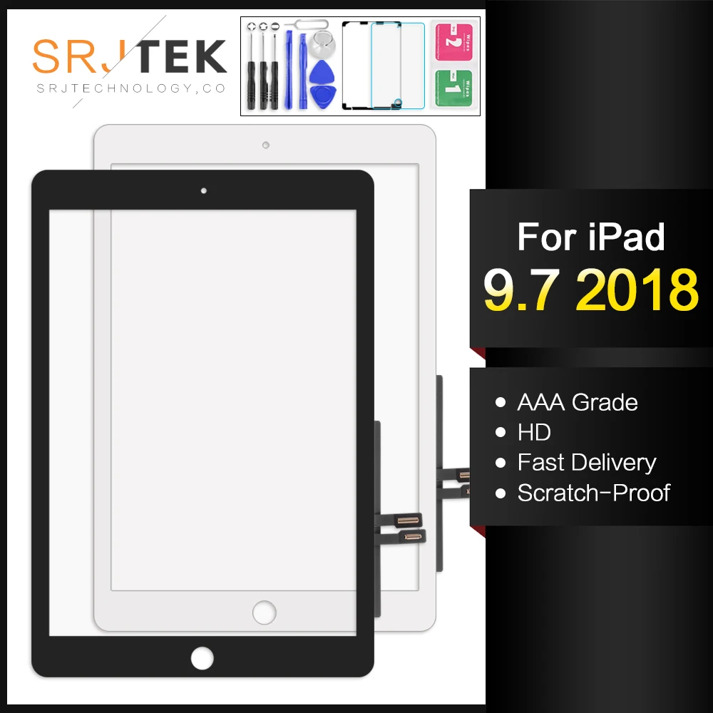 SRJTEK для iPad 9,7 сенсорный экран iPad9.7 версия A1893 экран дигитайзер для iPad 6 6th Gen A1954 стеклянная панель Замена