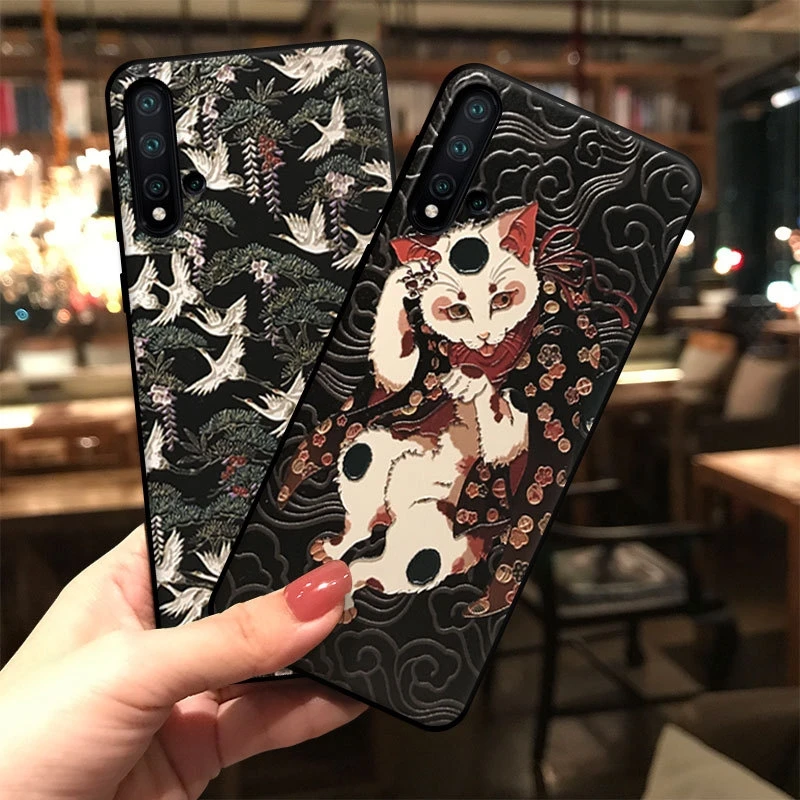 Чехол для Huawei Mate 30 20 10 Pro P30 P20 P10 Honor 20i V30 V20 9X Nova 6 5Z 5i 5T 4 4e Lite рельефный мягкий чехол с