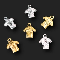 16pcs number 9 soccer player t shirt pendant hip hop sports bracelet keychain metal accessories diy charm jewelry craft making