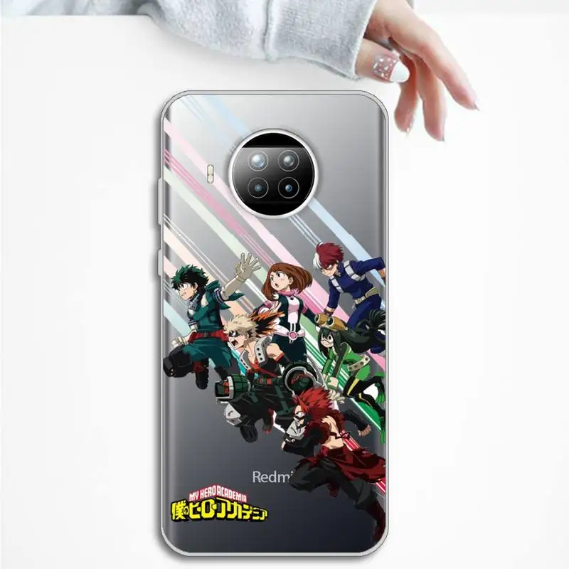 

Anime My Hero Academia Phone Case Transparent Clear for Xiaomi Redmi note 10 t 8 9 pro lite 11