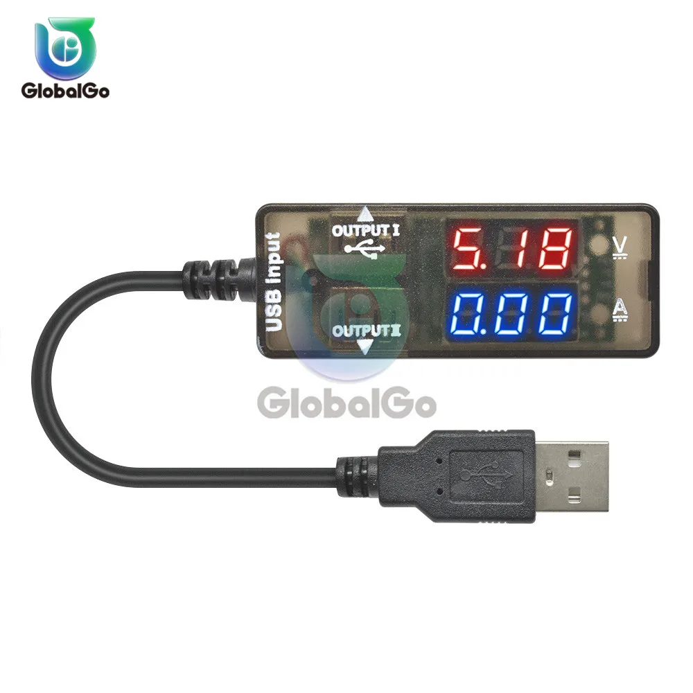 USB тестер постоянного тока измеритель напряжения 3 2 10 В амперметр ЖК дисплей