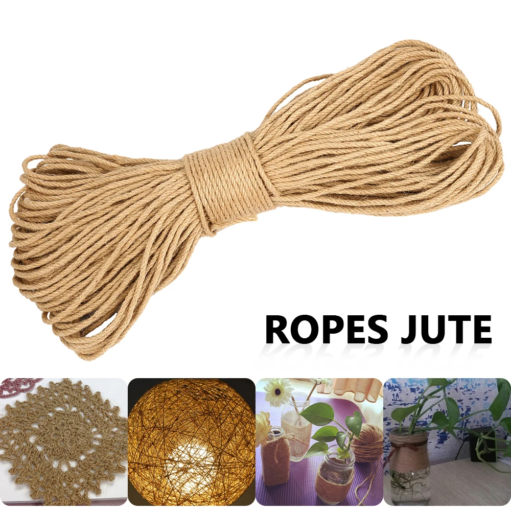 100 м 6 мм натуральный текстурированный гессийский джутовый шпагат этикетка