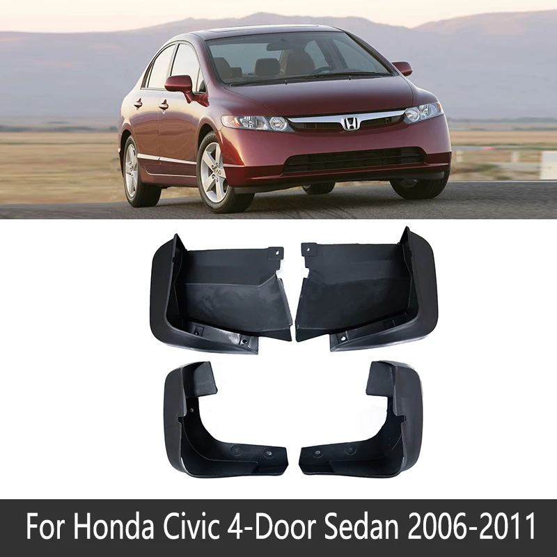2006-2011 FA Брызговик для Honda Civic 2006~ fa fb FC щитки, Брызговики гвардии всплеск брызговика клапаном аксессуары 2007 2008 2009 2010 - Название цвета: 2006-2011 FA