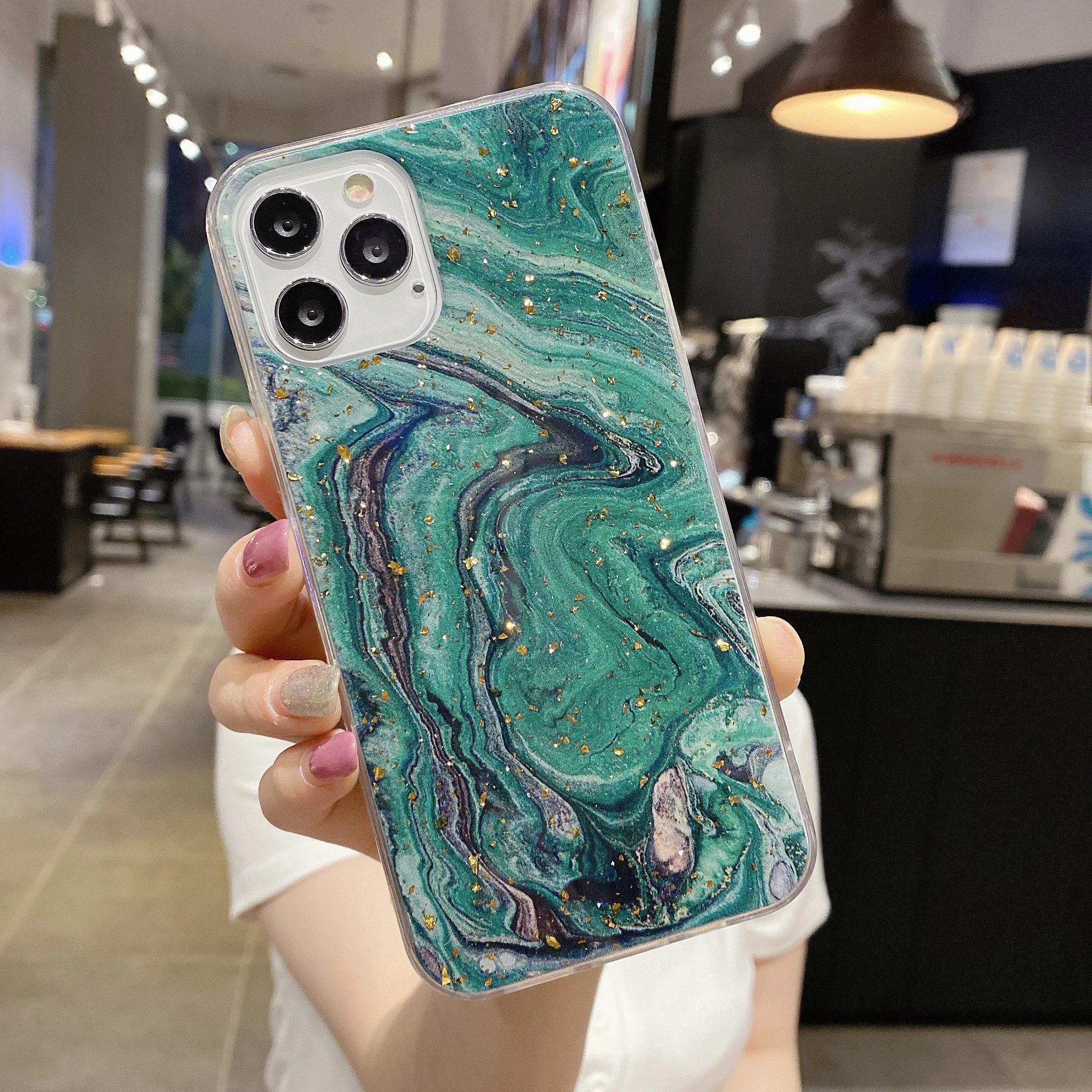 

Phone Case For Xiaomi Redmi K30S K40 PRO POCO F3 Plus Anti-fall Irregular Luxury Glitter Gold Marble Stone Texture Shockproof