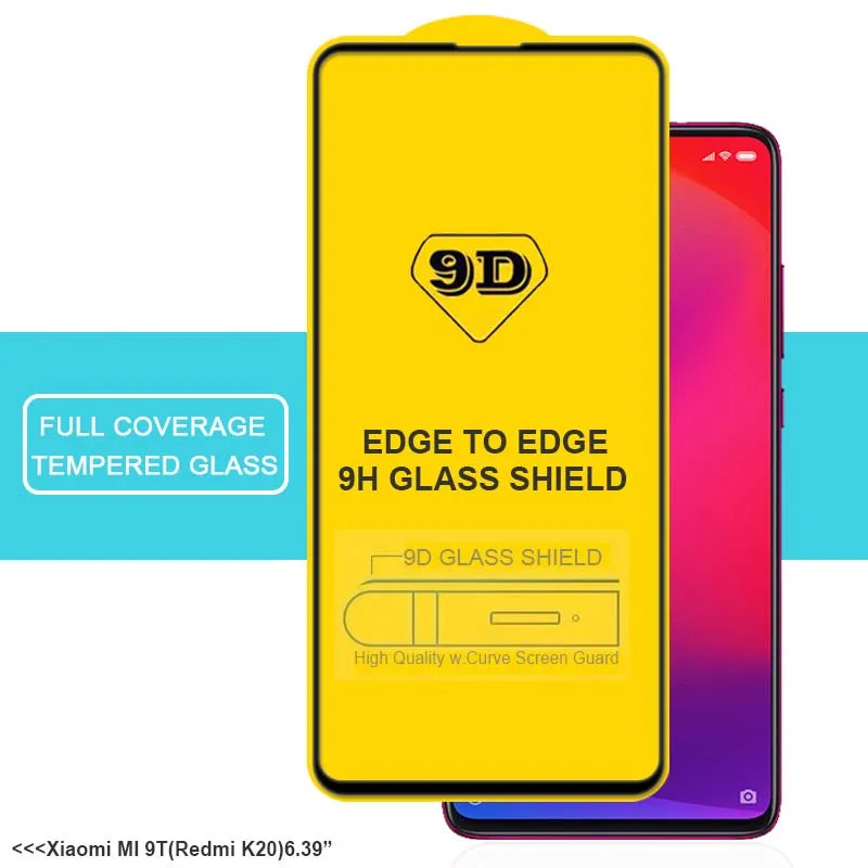 Закаленное стекло 9D с полным покрытием для Xiaomi Mi 9t 9 Pro Mi8 SE Pocophone F1 Play A3 Lite CC9 CC9e