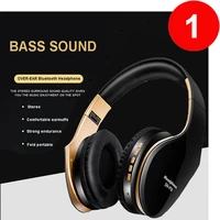 wireless headset bluetooth headphones over ear stereo bass earphone foldable adjustable gaming earphones with mic for pc phone