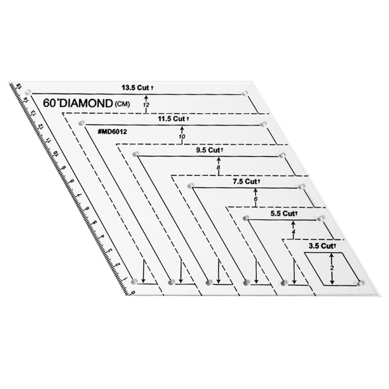 Прозрачная линейка для квилтинга шитья лоскутного шаблон измерений