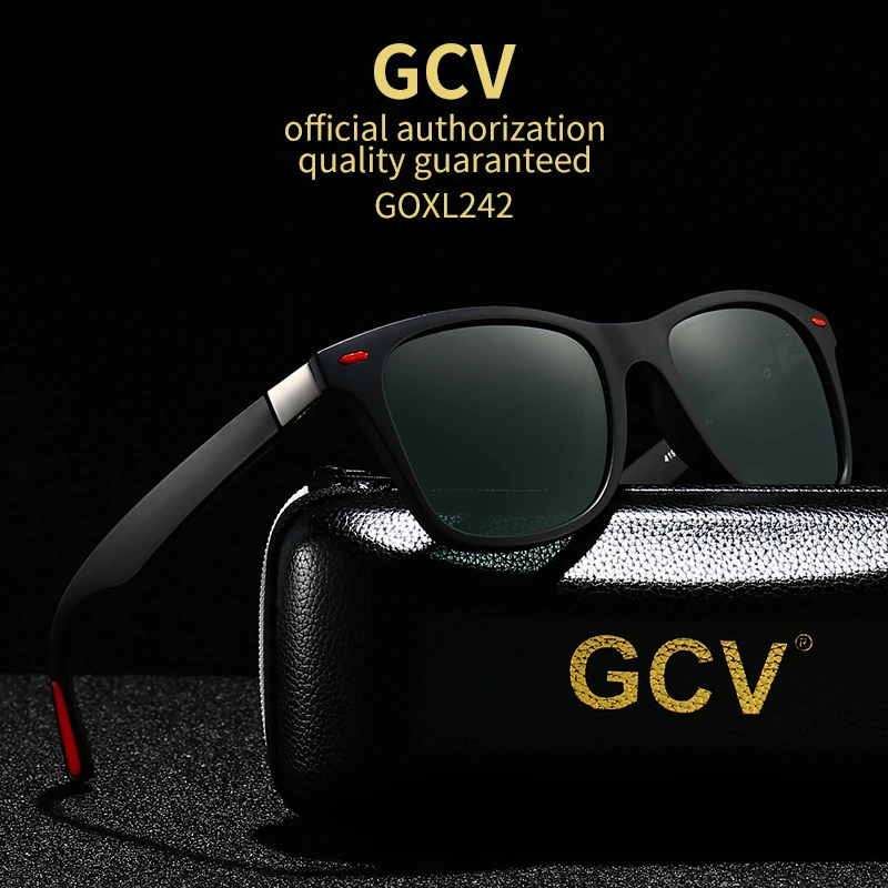 Солнечные очки GCV поляризационные UV400O для мужчин и женщин зеркальные аксессуары