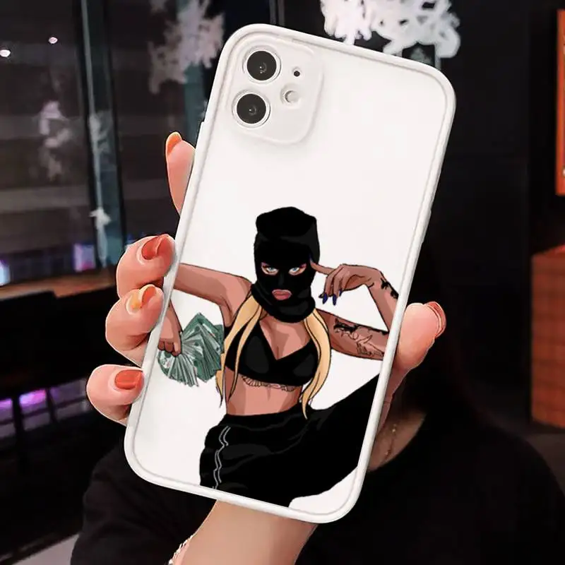 

Afro Girls Black Women Art Phone Cases matte transparent For iphone 7 8 11 12 plus mini x xs xr pro max cover