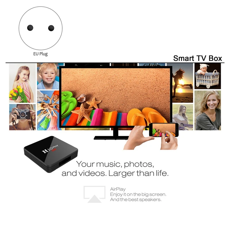 H10 PLAY Android 9 0 Смарт ТВ-бокс Allwinner H6 2 4G WiFi 4 Гб RAM 64 ROM телеприставка USB3.0 H.265 6K