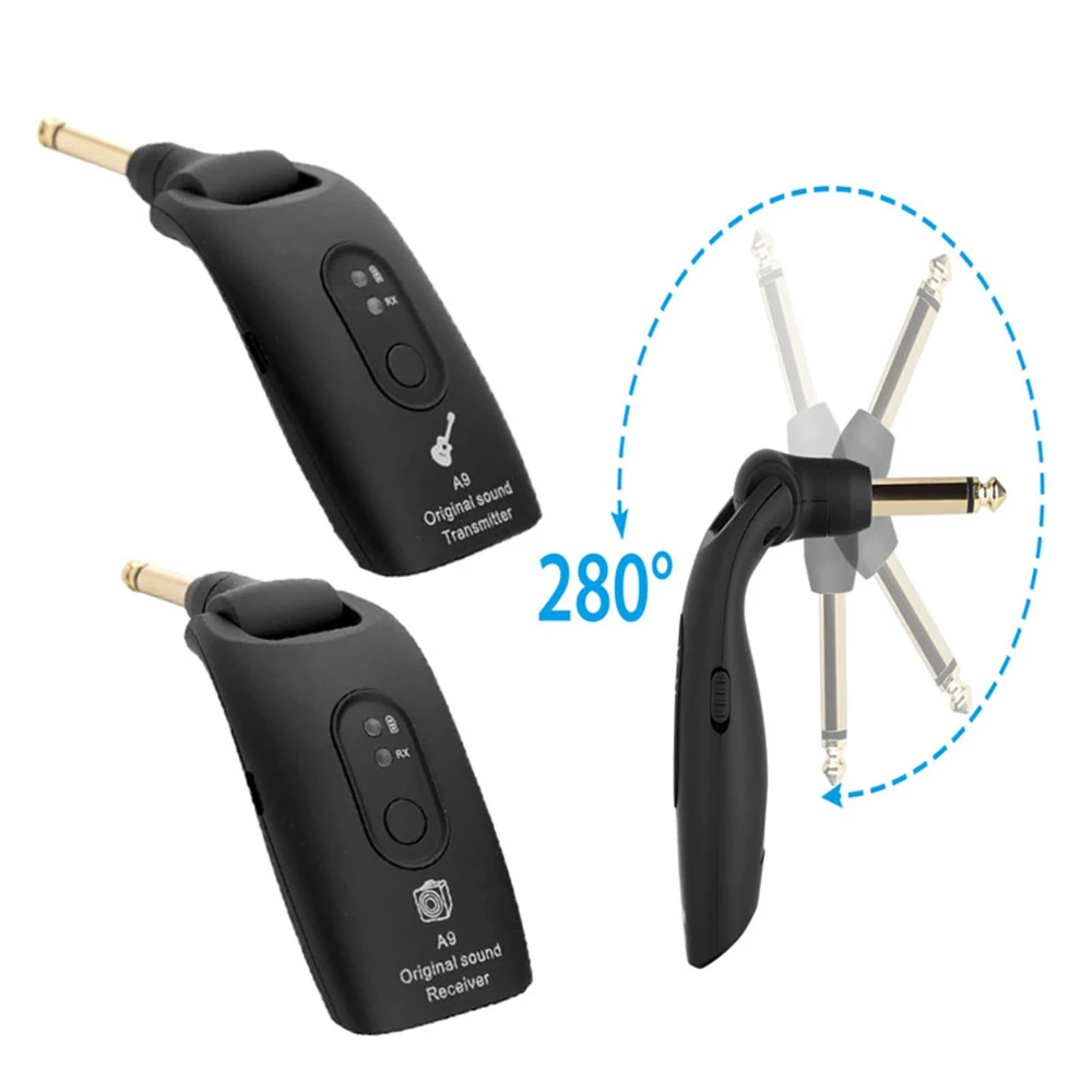 a9 uhf wireless guitar system 24 ghz wiederaufladbare elektrische gitarre sender empfänger 4 kanäle für elektrische gitarre bass werkz