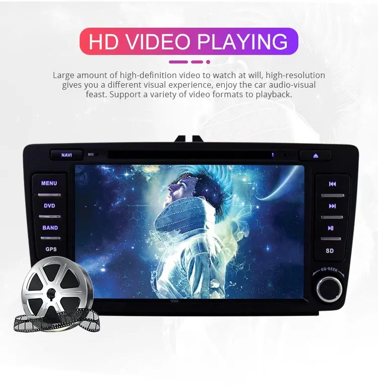 Besina автомобильный dvd-плеер Авторадио 2Din Автомагнитола аудио для Skoda Octavia Fabia Rapid Yeti Superb VW сиденье gps навигация Мультимедиа