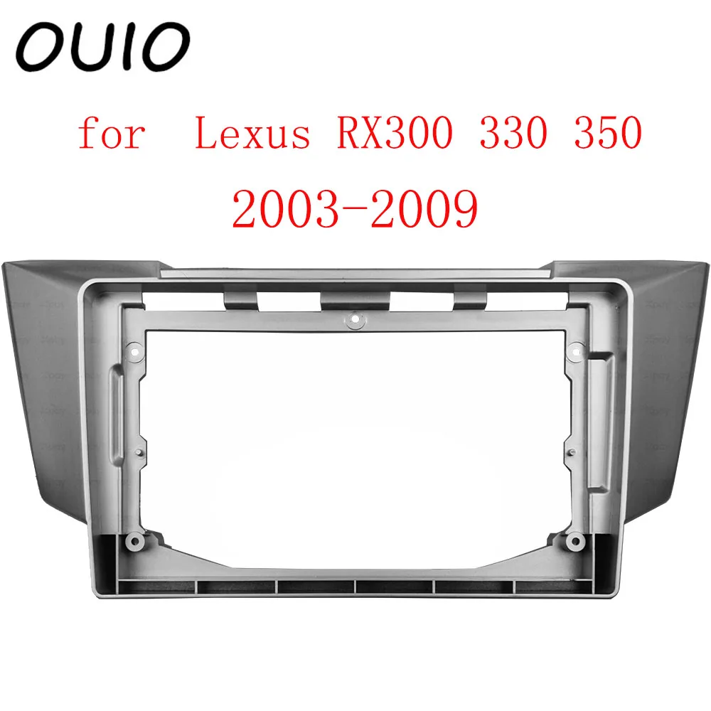 

OUIO 9 inch car dashboard Double Din DVD frame decoration kit dashboard panel suitable for Lexus RX300 330 350 2003-2009 frame