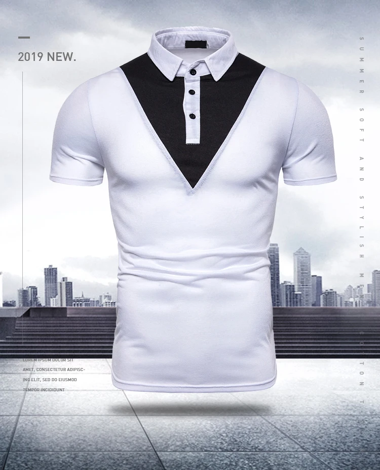 Мужские летние рубашки поло Camisa модные высококачественные хлопковые рубашки поло с коротким рукавом брендовые дышащие повседневные футболки мужская одежда