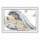 Наборы узоров для вышивки крестом с надписью Little Angel Birth, 11 14CT, рукоделие ручной работы, домашний декор