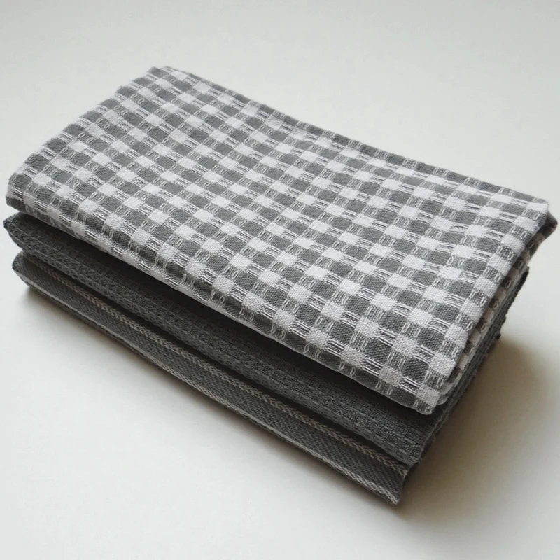 9 Pieces / Set of Kitchen Towels Classic Cotton Tea Towel Dish Cloth Absorbent Hair Machine Tableware Home | Дом и сад
