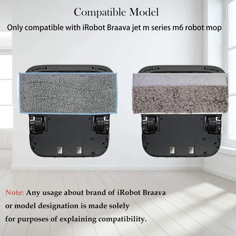10-Pack Washable &amp Reusable Mop Pads Mopping Replacement for IRobot Braava Jet M Series M6 (6110) Robot | Бытовая техника