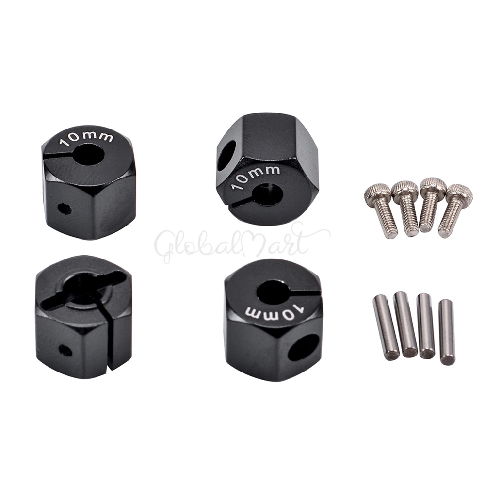 4 шт./лот 10 мм толщина шестигранные 12 алюминиевые колеса приводные адаптеры и