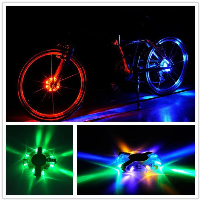 

8 светодиодный велосипед концентратор светильник Водонепроницаемый велосипедного колеса светильник горный велосипед передний хвостовое ...