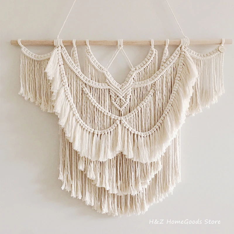 Макраме настенный гобелен ручной работы в богемном стиле домашний декор бохо для