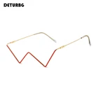 Модные очки V-образной формы с оправой стразы женские роскошные брендовые дизайнерские геометрические женские мужские солнцезащитные очки с металлической оправой SG058