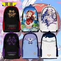 021 new genshin impact peripheral klee barbatos backpack two dimensional anime student school bag mens and womens rucksack