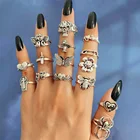 Женское кольцо в стиле хип-хоп, Винтажное кольцо серебряного цвета в готическом стиле с изображением черепа, цветка, ангела, бабочки, сердца, 2021