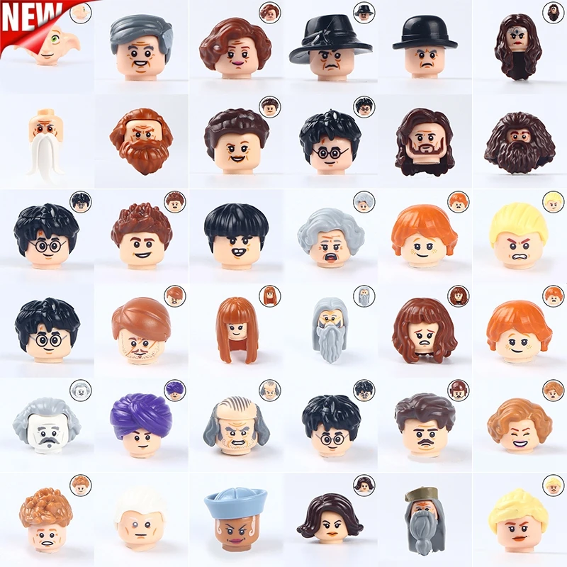 

Action Figure Head Accessories Movie Building Blocks Kids Educational For Children Brick Gift